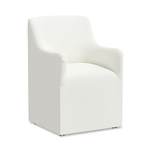 Sparrow & Wren Meredith Dining Chair With Hidden Casters In Zuma White