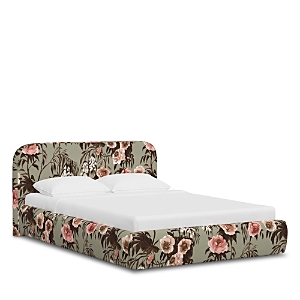 Sparrow & Wren Luna Platform Bed, Full In Silk Roses Mist