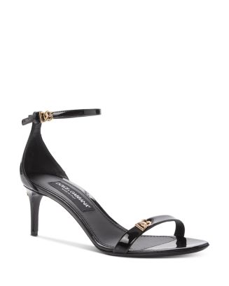 Dolce & Gabbana Women's Logo Detail Stiletto Heel Sandals
