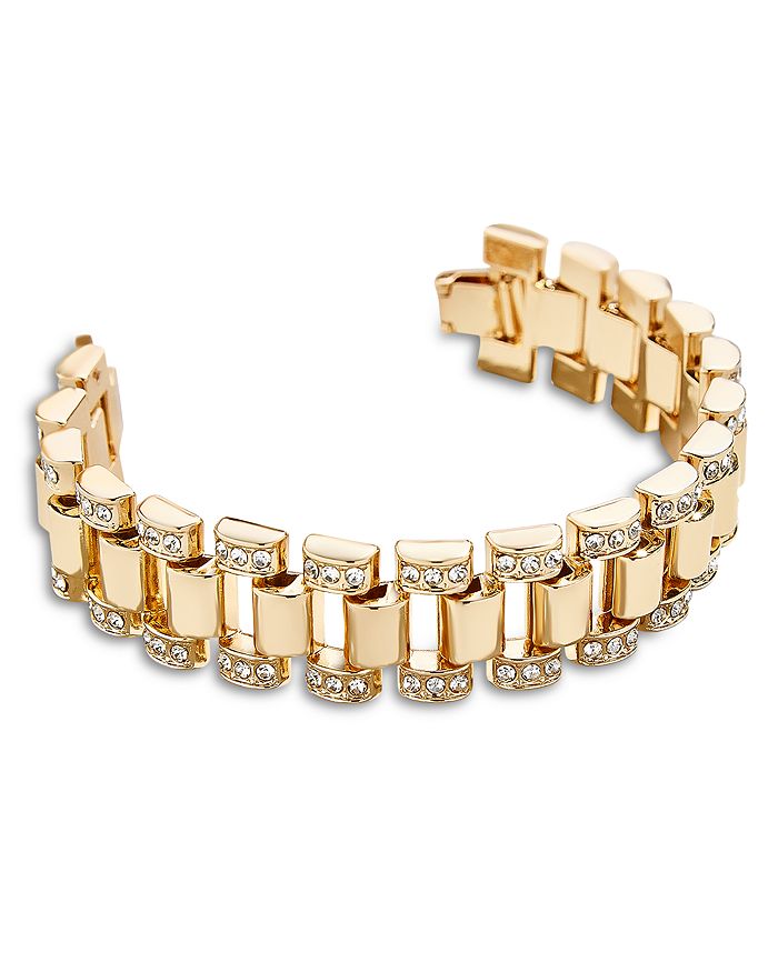 BAUBLEBAR Ashton Pavé Link Bracelet in Gold Tone | Bloomingdale's