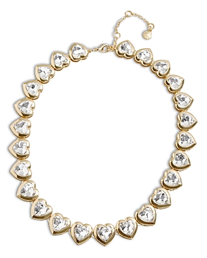 Shop Baublebar Desiree Crystal Heart All Around Collar Necklace In Gold Tone, 16-19