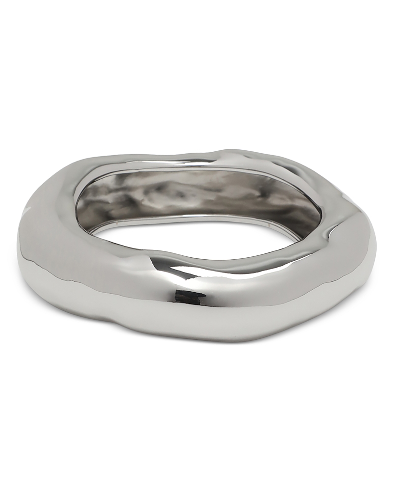 Alexis Bittar Molten Wide Dome Bangle In Silver