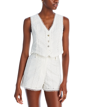 Shop Waimari Ariel Lace Vest In White