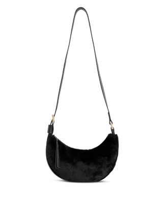 Allsaints Half Moon Shearling Shoulder Bag