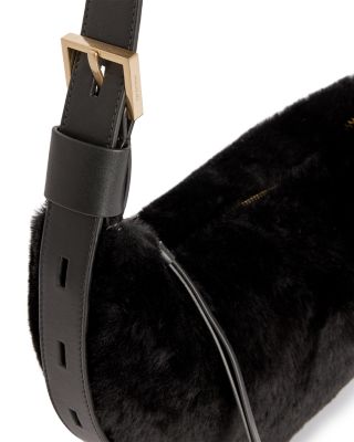 Half Moon Shearling Shoulder Bag