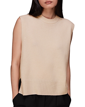 Shop Whistles Crewneck Knit Tank Top In Ivory