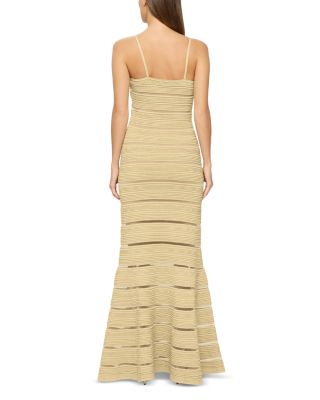 Sleeveless Stitched Bandage Gown