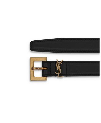 Cassandre Thin Belt with Square Buckle in Box Saint Laurent Leather  