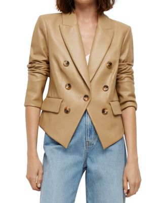 Veronica Beard Cooke Faux Leather Dickey Jacket Bloomingdale s