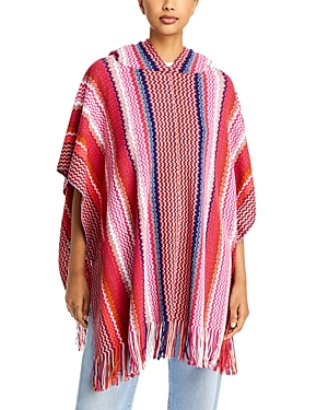 Missoni Hooded Poncho In Pink/multi