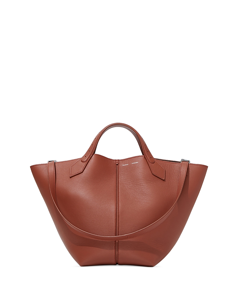Proenza Schouler Large Chelsea Tote In Cognac/silver
