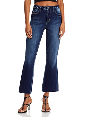 Kendra High Rise Cropped Flare Jeans in Columbia