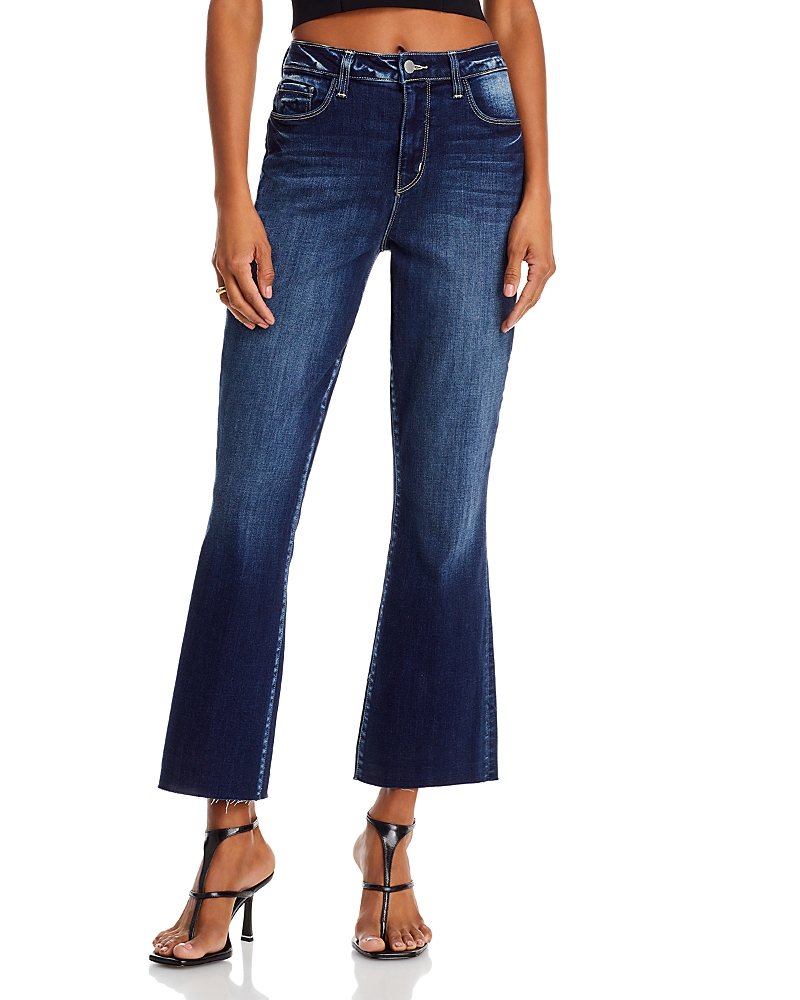 L'agence Kendra High Rise Crop Flare Jean In Lavelle In Columbia