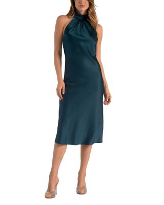 Elan Sleeveless Halter Midi Dress | Bloomingdale's