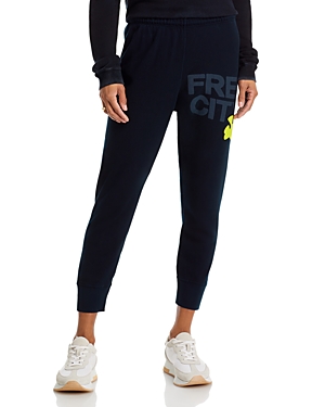 Free City 3/4 Cotton Sweatpants In Squids Ink
