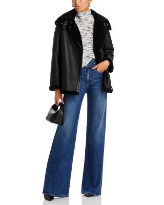 Martina Shearling Moto Coat