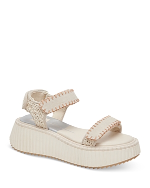 Dolce Vita Debra Platform Sandal In Ivory Suede
