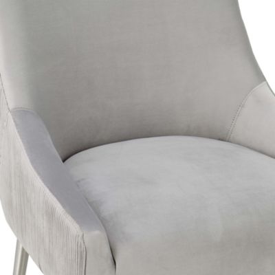  Beatrix Pleated Velvet Bar Stool in Black