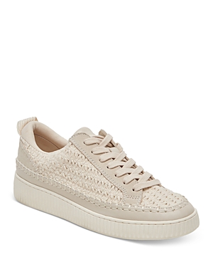 Shop Dolce Vita Women's Nicona Lace Up Low Top Sneakers In Sandstone Knit