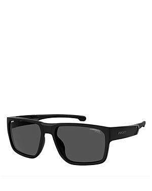 Carrera Carduc 029/s Rectangular Sunglasses, 59mm In Black/gray Solid