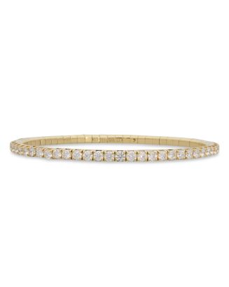 Mia Waterproof Stretch Tennis Bracelet – 18k Gold Plated Stainless Steel