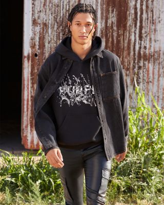 Patent Film Flare Slim Fit Cargo Pants