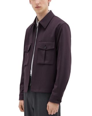 Wool Gabardine Shirt Jacket