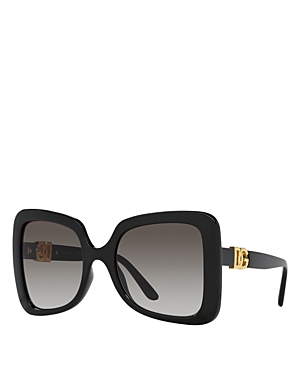 Dolce & Gabbana Butterfly Sunglasses, 56mm In Black/gray Gradient