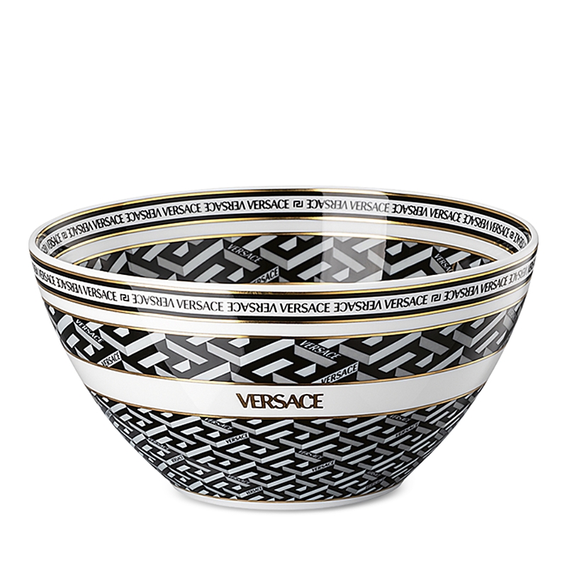 Versace La Greca Signature Bowl In Black