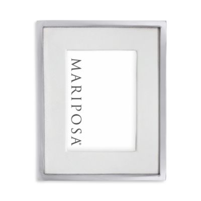 Mariposa Leather with Metal Border Frame, 5" x 7"