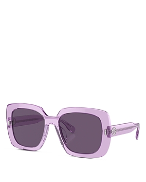 Tory Burch Square Sunglasses, 56mm In Purple/purple Solid
