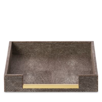 Faux Shagreen Paper Tray