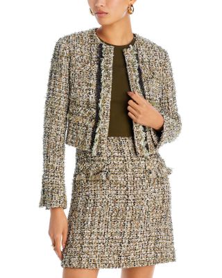 Jason Wu Collection Textured Tweed Crop Jacket | Bloomingdale's Women
