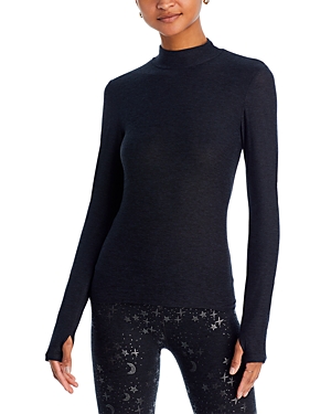 Beyond Yoga Featherweight Moving Pullover Top In Darkest Night