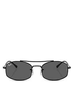 Ray Ban Men's Rb3719 54mm Oval Sunglasses In Black/gray Solid