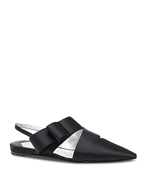 Shop Kate Spade New York Women's Bianca Pointed Toe Slingback Flats In Black