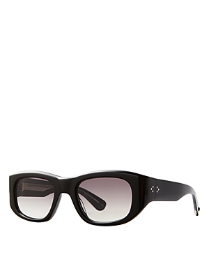 Garrett Leight Laguana Wrap Sunglasses, 50mm In Black