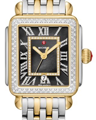 Deco Madison Two-Tone 18K Gold-Plated Diamond Watch, 33mm x 35mm - Exclusive
