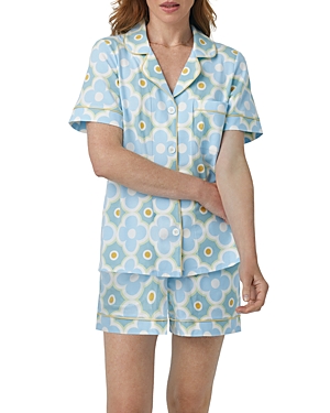 Printed Short Sleeve Boxer Pajama Set