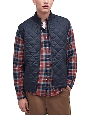 Shop Barbour Crewswell Quilted Vest In Charcoal