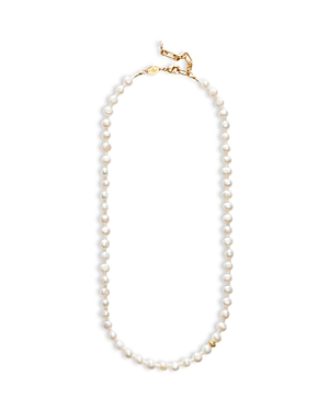 anni lu stellar petite beaded cultured freshwater pearl necklace in 18k gold plated, 14.9l