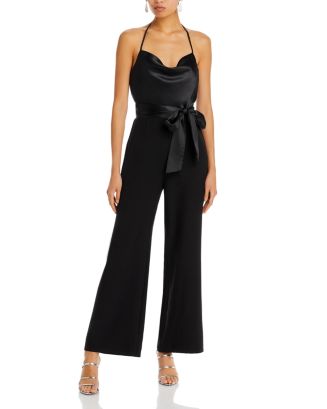 AQUA Satin Jumpsuit - 100% Exclusive | Bloomingdale's