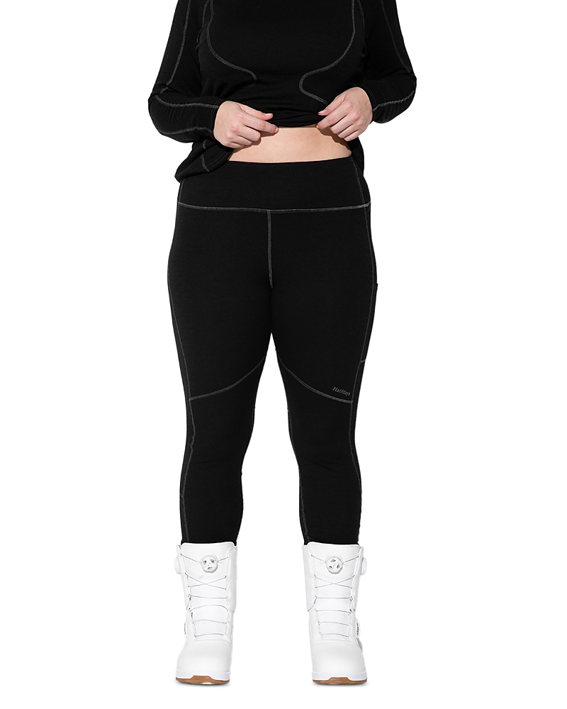 Halfdays Hallie Merino Wool Blend Leggings In Black