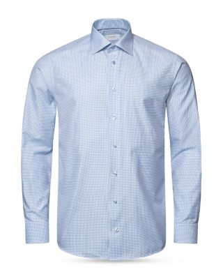 Contemporary Fit Micro Check Textured Cotton-Tencel&reg; Dress Shirt
