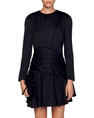 Chanel Pre-Owned short draped dress - Black