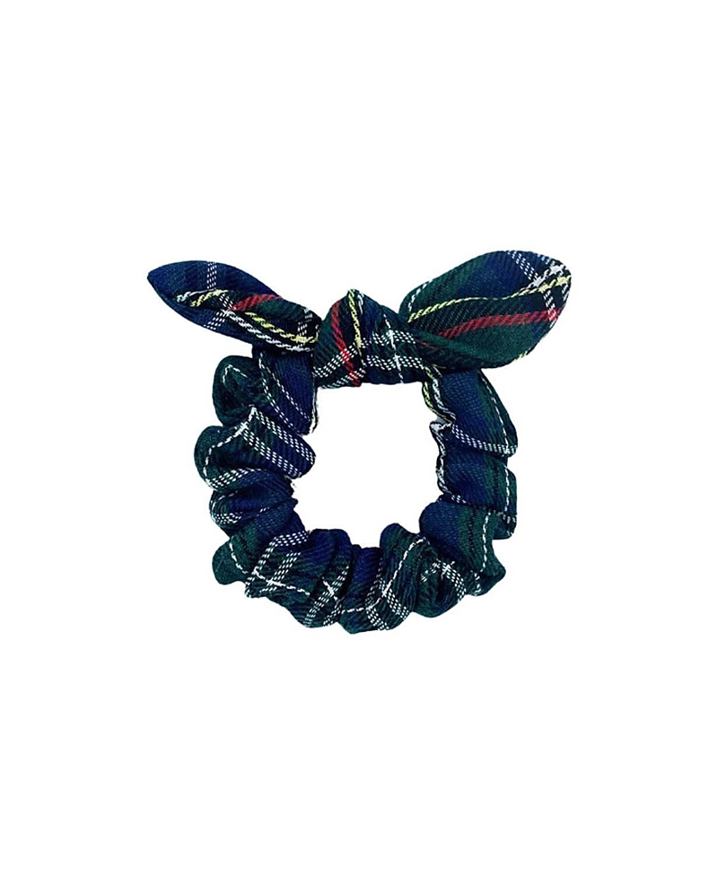 Bits & Bows Girls' Tilly Tartan Plaid Bow Scrunchie - Little Kid, Big Kid In Green