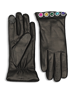 Kurt Geiger London Octavia Rainbow Jewel Leather Gloves