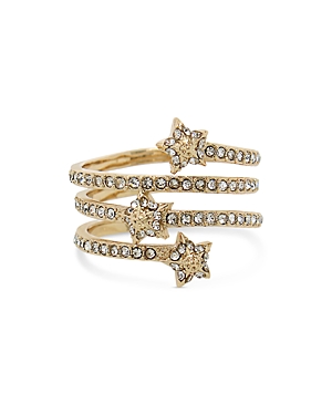 Shop Allsaints Celestial Star Coil Ring In Gold