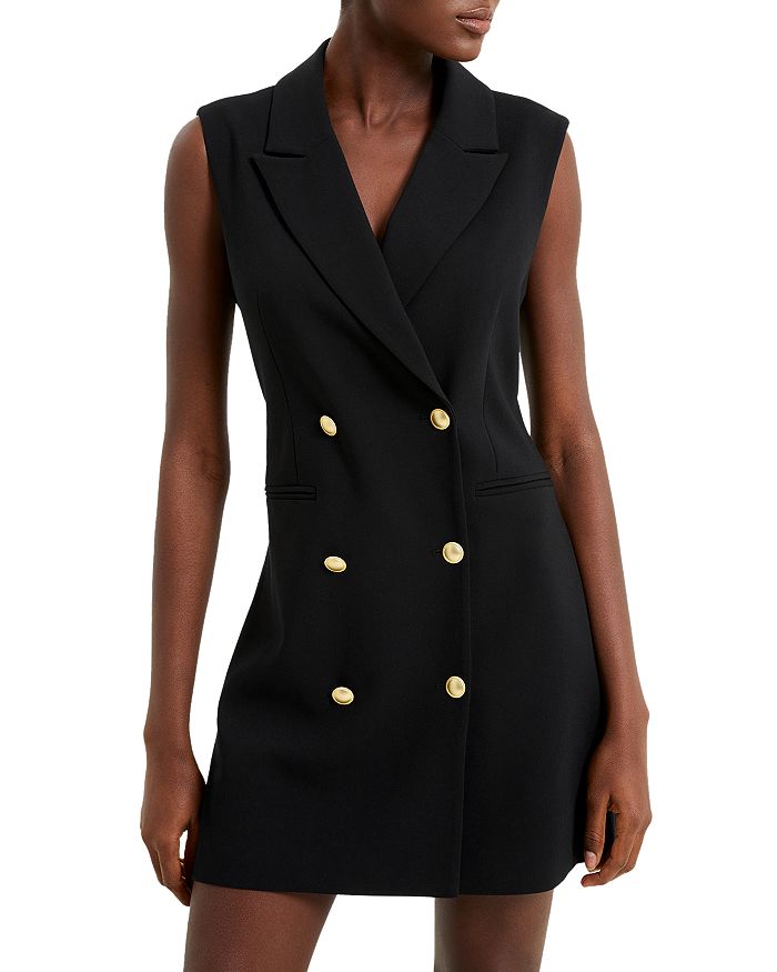 FRENCH CONNECTION Whisper Sleeveless Tux Mini Dress | Bloomingdale's