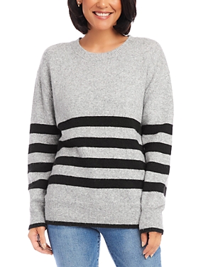 Shop Karen Kane Striped Crewneck Sweater